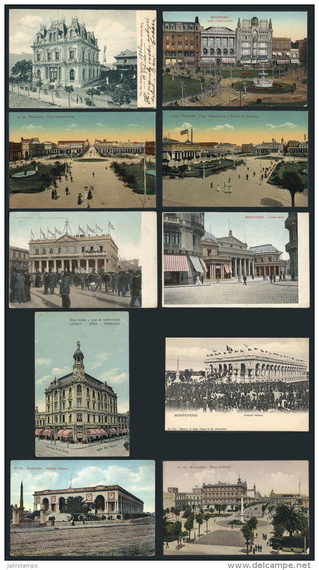 MONTEVIDEO: 43 Old Old Beautiful Postcards With Very Good Views, Some Very Rare, With Retail Values Of Up To US$50... - Uruguay