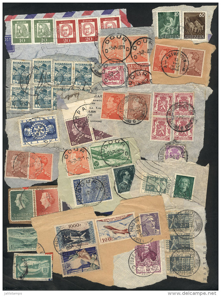 Lot Of Fragments With Interesting Stamps, High Catalogue Value, Low Start, VF Quality! - Other & Unclassified