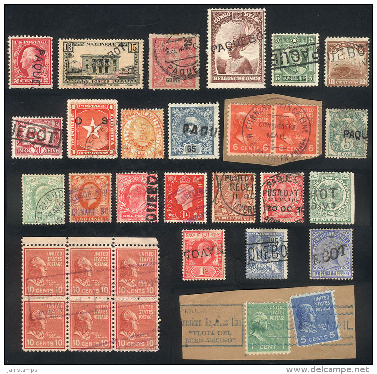 SHIP CANCELS: Lot Of Varied Countries, All With Cancels Of Ships (many PAQUEBOT), Very Fine Quality! - Sonstige & Ohne Zuordnung