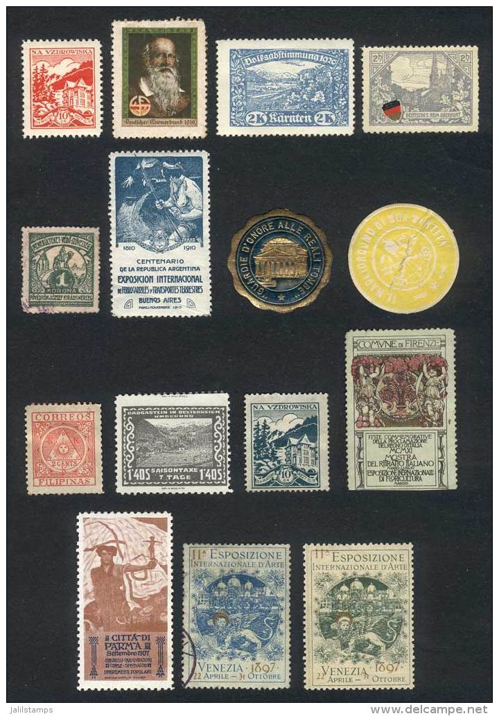 Lot Of 15 Old Cinderellas, Various Topics, Fine General Quality (some With Little Defects), Low Start! - Other & Unclassified