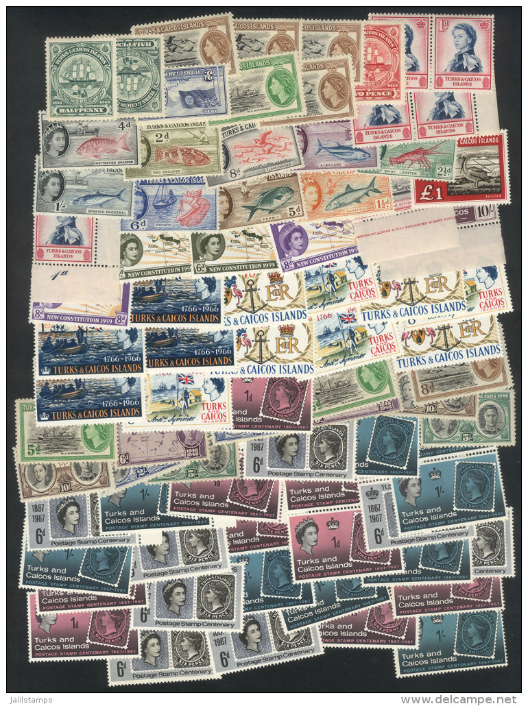 Lot Of Very Thematic Stamps And Sets, Most Never Hinged And Of Very Fine Quality, Scott Catalog Value Over US$190. - Turks & Caicos