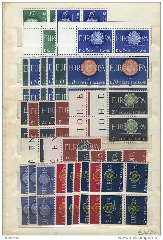 EUROPA: Stockbook With Sets Of Varied Periods, Most Are Mint Never Hinged Of Very Fine Quality. Yvert Catalog Value... - Other & Unclassified