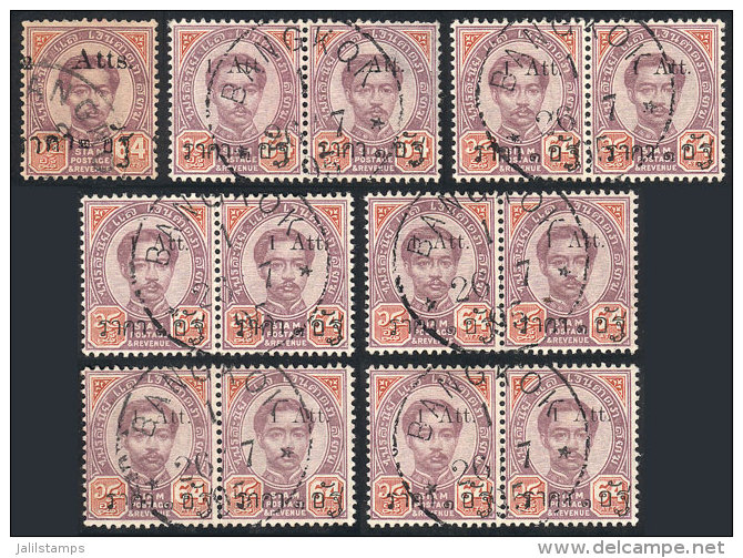 Small Lot Of Overprinted Stamps, VF Quality! - Thailand