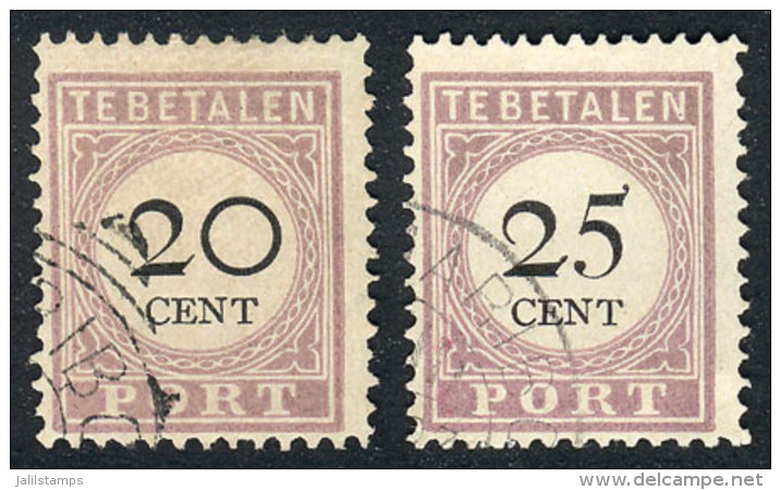 Yvert 12B + 13B (both Type II), VF Quality, High Values Of The Set, Catalog Value Euros 220. - Suriname