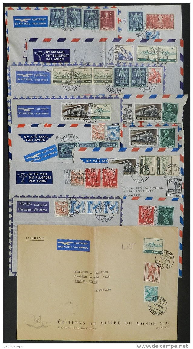 13 Airmail Covers Sent To Argentina In 1946/7, Very Nice, Low Start! - Sonstige & Ohne Zuordnung