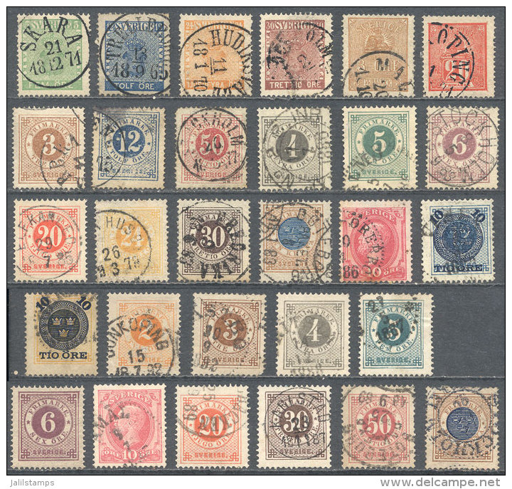Interesting Lot Of Old Stamps, Almost All Used And Of Very Fine Quality, With Some Very Attractive Cancels, Scott... - Andere & Zonder Classificatie