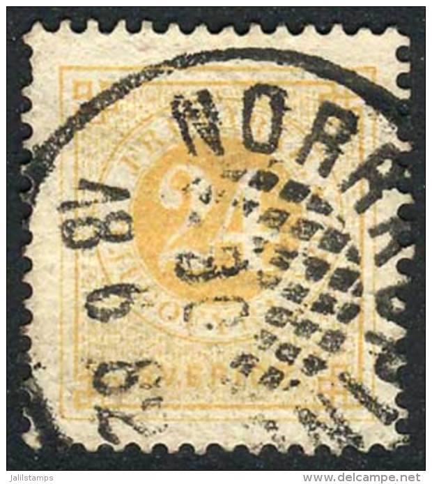 Sc.34a, 1877/9 24o. Lemon Yellow, Nice Example With Interesting Cancel, Catalog Value US$45. - Sonstige & Ohne Zuordnung