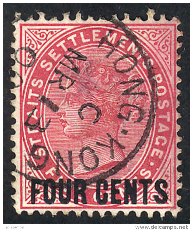 Sc.92, With Cancel Of HONG KONG, VF Quality! - Straits Settlements