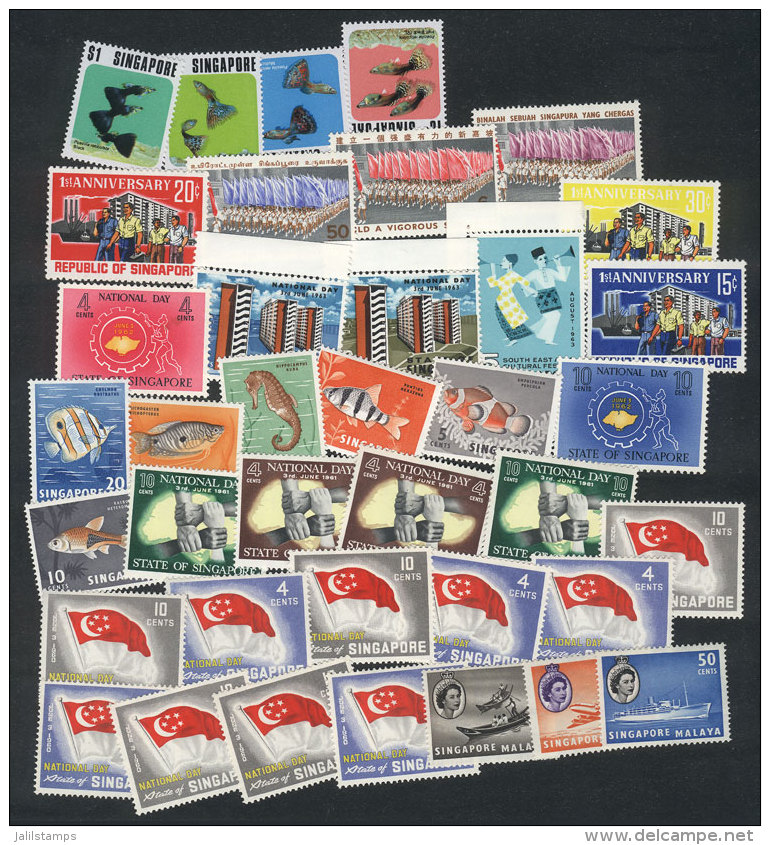 Lot Of Very Thematic Stamps And Sets, All Never Hinged And Of Very Fine Quality, Scott Catalog Value Over US$75. - Singapore (1959-...)