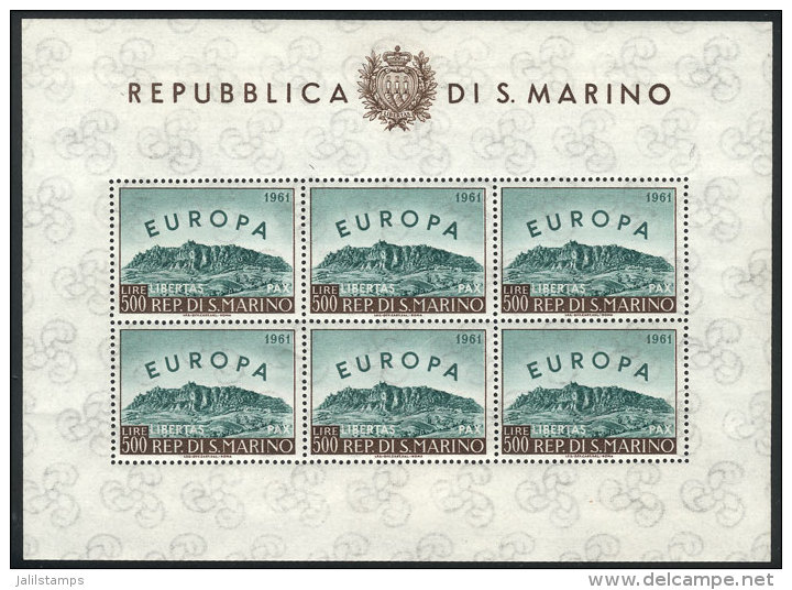 Yvert 523, 1961 Topic Europa, S.sheet Of 6, MNH, VF Quality, Catalog Value Euros 228+ - Other & Unclassified