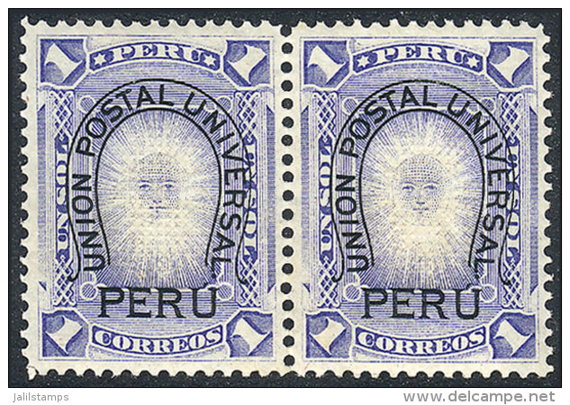 Sc.100, Excellent Mint Pair, One Example Never Hinged And The Other One Very Lightly Hinged (barely Visible Mark),... - Pérou