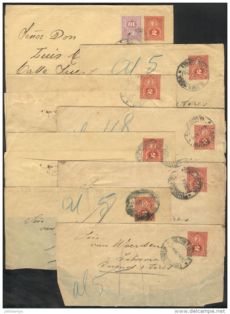 6 Wrappers Sent From Asunci&oacute;n To Argentina In 1905/6, VF Quality! - Paraguay