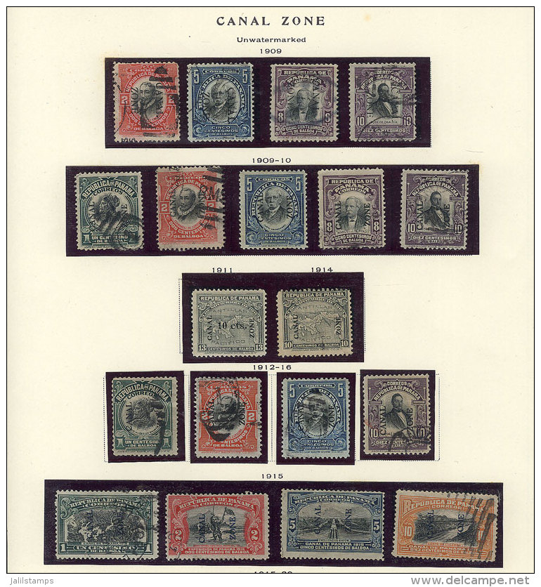 Collection On Scott Album Pages, Including Good Values, Fine To VF General Quality, Low Start! - Zona Del Canal