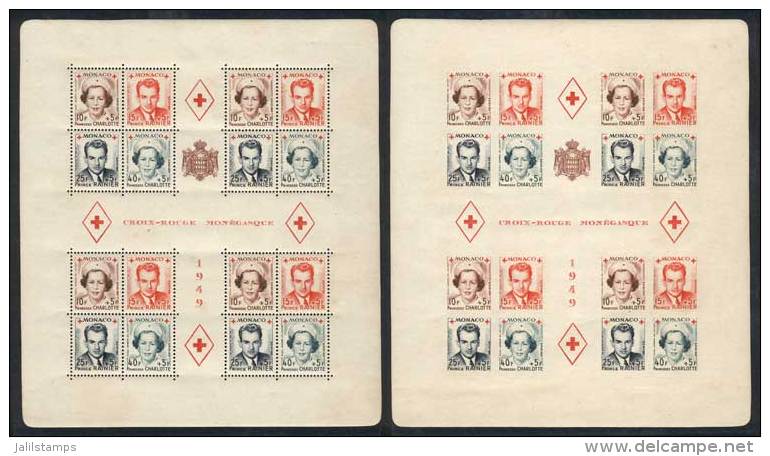 Yv.3A + 3B, 1949 Red Cross, Perforated And Imperforate, Mint Never Hinged, Fine Quality, Catalog Value Euros 990. - Other & Unclassified