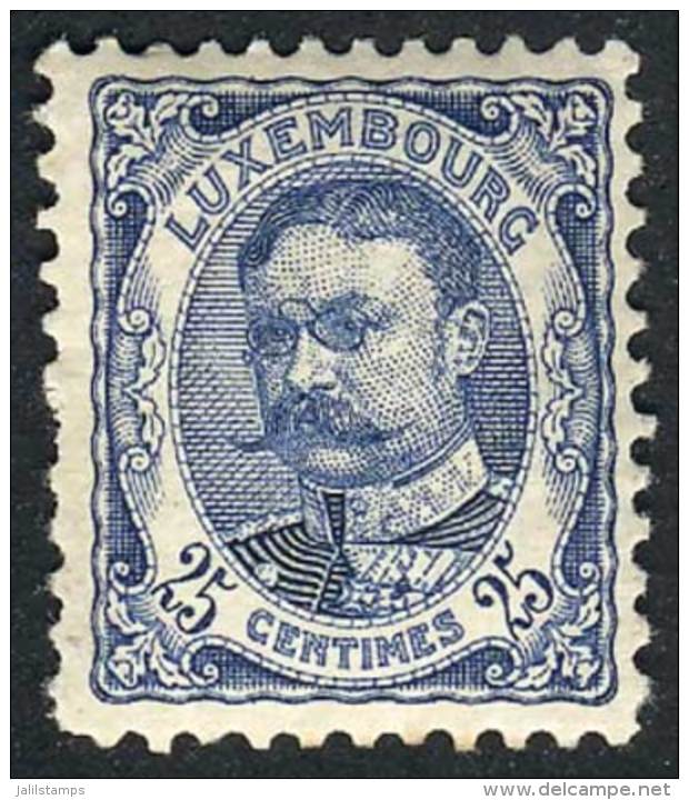 Sc.86, 1906/26 Grand Duke William IV 25c. Blue, Mint Never Hinged, VF Quality, Catalog Value US$325. - Sonstige & Ohne Zuordnung