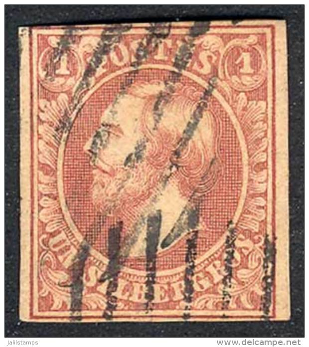 Sc.2, 1852 Grand Duke William 1Sg. Redish-chestnut, Used, Thick Paper, Very Fine Quality, Catalog Value US$125 - Andere & Zonder Classificatie
