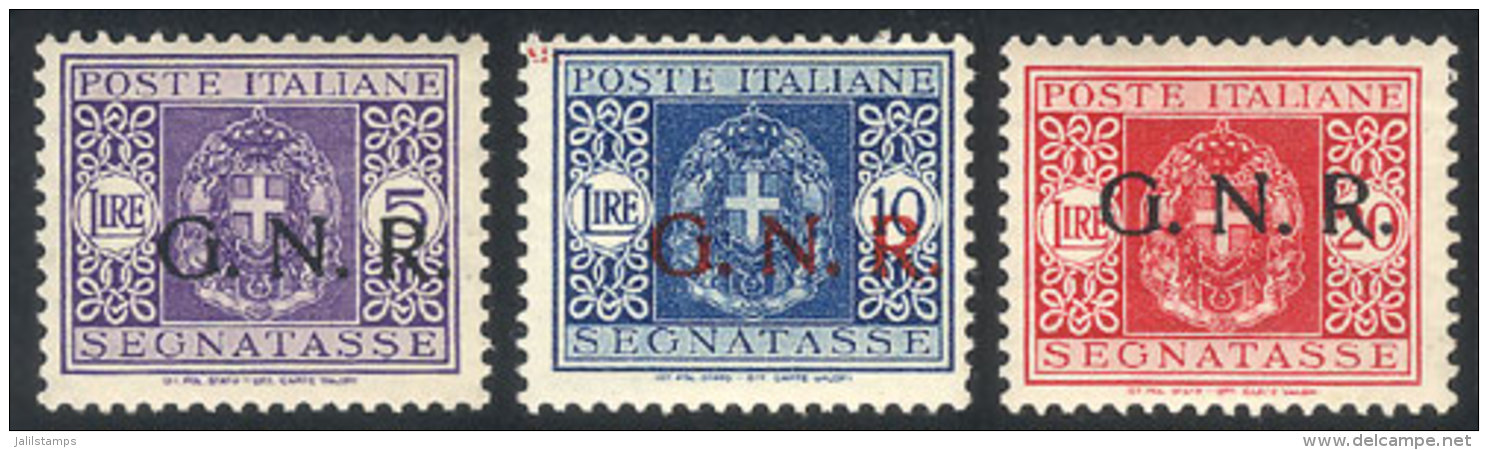 Sassone 57/59, The 3 High Values Of The Set, Verona Printing, Excellent Quality (very Lightly Hinged), Very Fresh,... - Postage Due