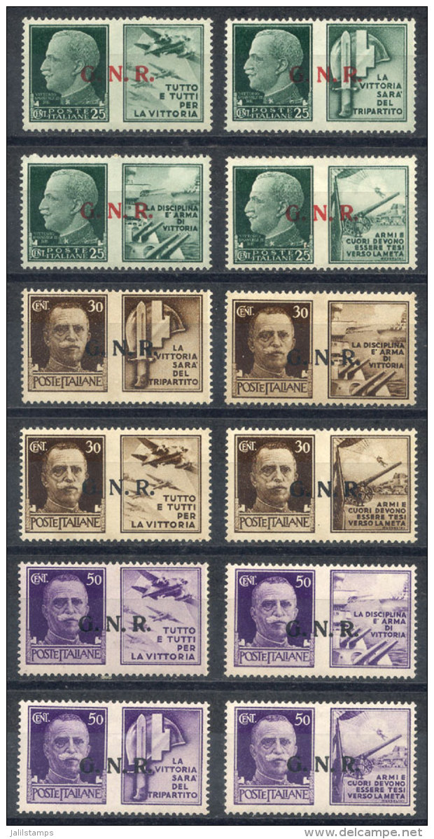 Sassone 13/24, Complete Set Of 12 Values, Verona Printing, Excellent Quality (very Lightly Hinged), Very Fresh, All... - War Propaganda