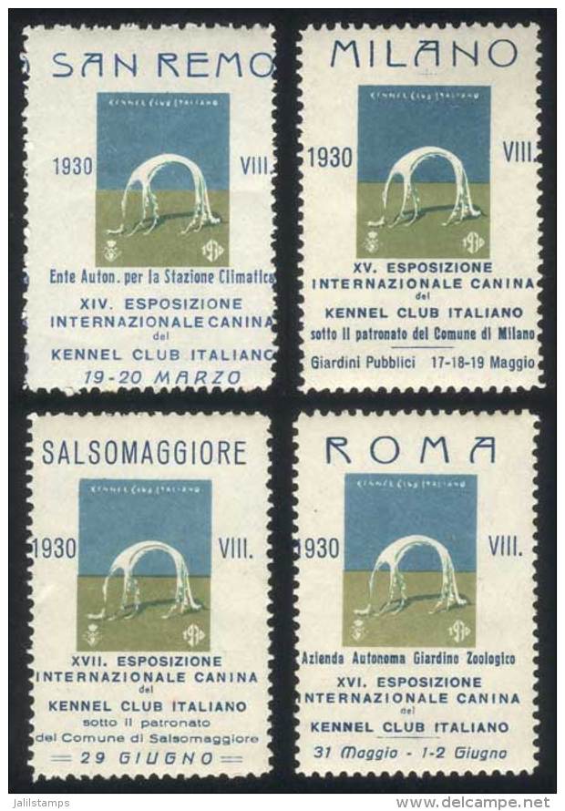 4 Cinderellas Of 1930, DOG Show Of The Italian Kennel Club, VF Quality, Rare! - Unclassified