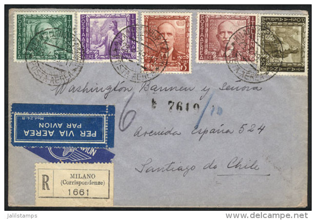 Registered Airmail Cover With Spectacular Postage Of 14.50L. (including Sc.409 And C104/5, High Values Of The... - Sin Clasificación