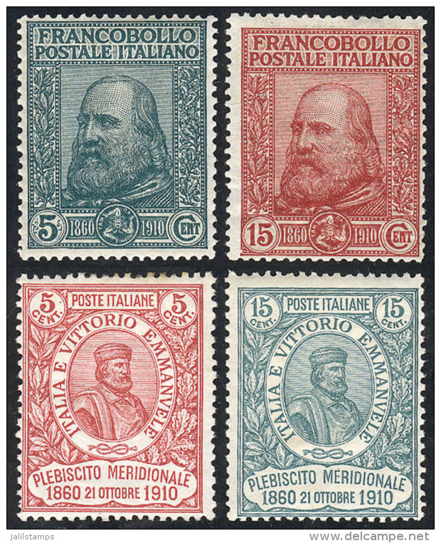 Sc.115/116 + 117/118, Garibaldi, Mint With Hinge Marks, VF Quality, Catalog Value US$429. - Unclassified