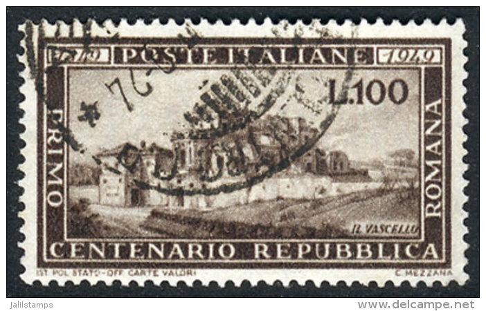 Yvert 537, 1949 100L. Repubblica Romana, VF Quality, Catalog Value Euros 125. - Sin Clasificación