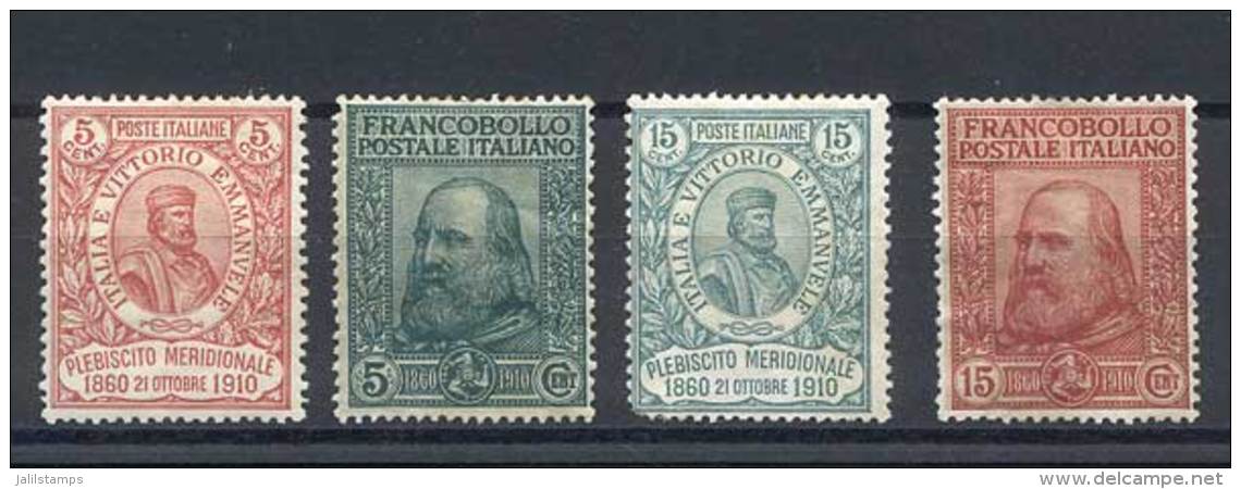 Yv.83/86, 1910 Garibaldi, Complete Set Of 4 Values, VF Quality, Catalog Value Euros 400. - Ohne Zuordnung