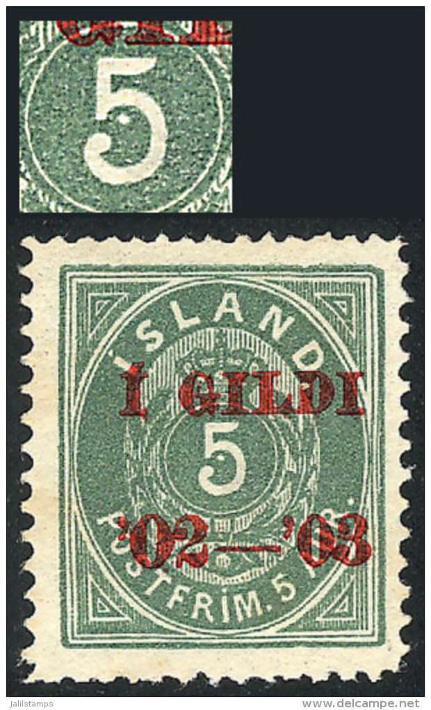 Sc.45, With Variety: "spot Inside The 5", Mint Without Gum, Interesting! - Other & Unclassified