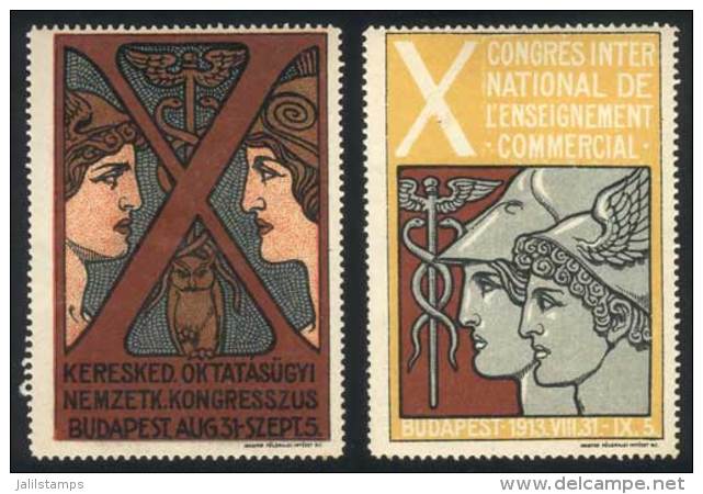 2 Cinderellas Of 1913, X Intl. Congress Of Business Education, VF Quality, Handsome, Rare! - Other & Unclassified