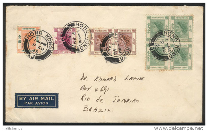 Airmail Cover Sent To Rio De Janeiro On 9/AU/1955, Nice Postage Of 2.50$, Unusual Destination! - Other & Unclassified