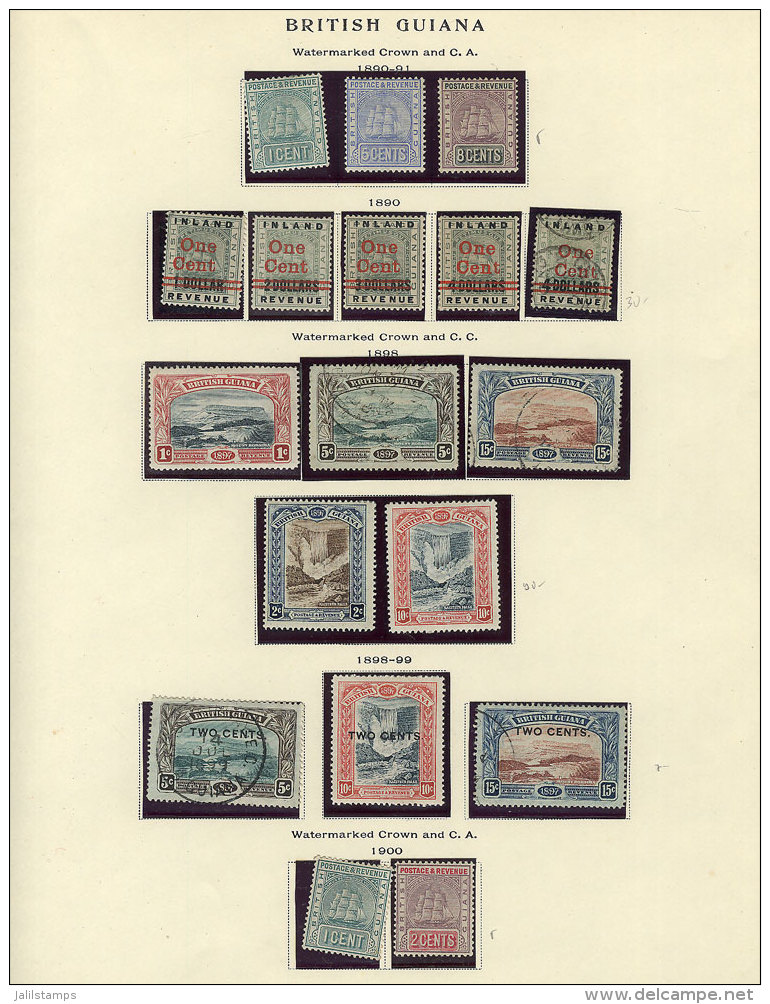 Collection On Scott Album Pages, Including Good Values, High Catalog Value, Fine To VF General Quality, Low Start! - Brits-Guiana (...-1966)