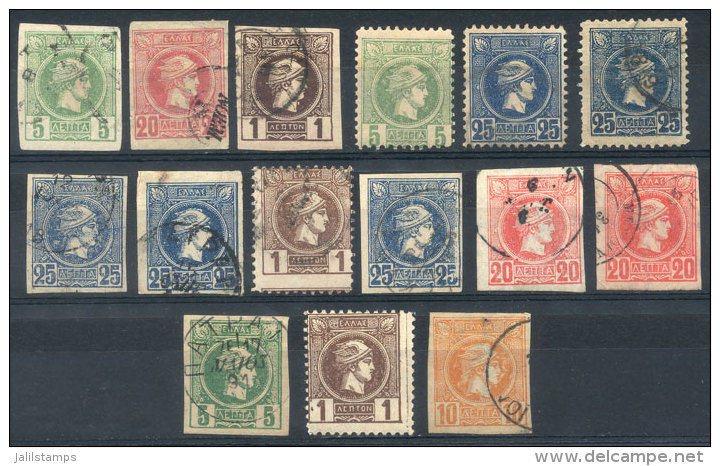 Sc.92 And Following, Lot Of 15 Used Or Mint Stamps, ALL WITH WATERMARK, Very Fine Quality, Scarce! - Sonstige & Ohne Zuordnung