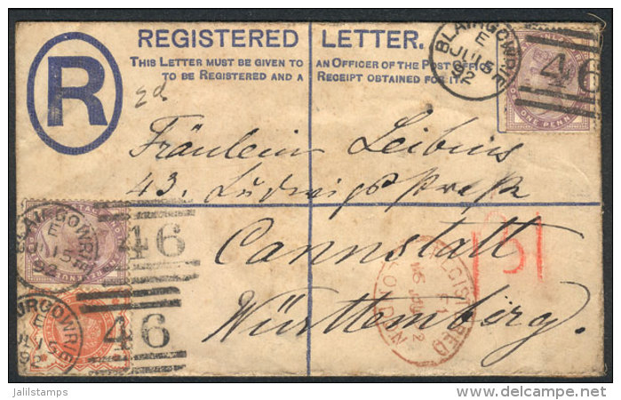 Registered Cover Sent To Germany On 15/JUL/1892, Very Nice! - Andere & Zonder Classificatie