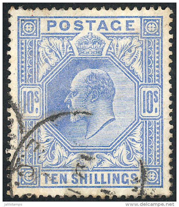Sc.141, 1902/11 Edward VII 10sh. Ultramarine, Used, Good Example, Catalog Value US$525. - Other & Unclassified