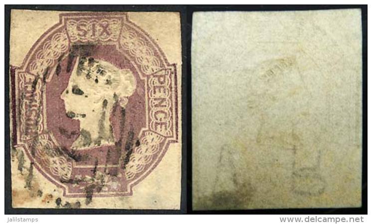Sc.7d, 1854 6p. Light Violet With INVERTED WATERMARK Variety, Used, With Very Small Thin In One Corner On Reverse,... - Andere & Zonder Classificatie