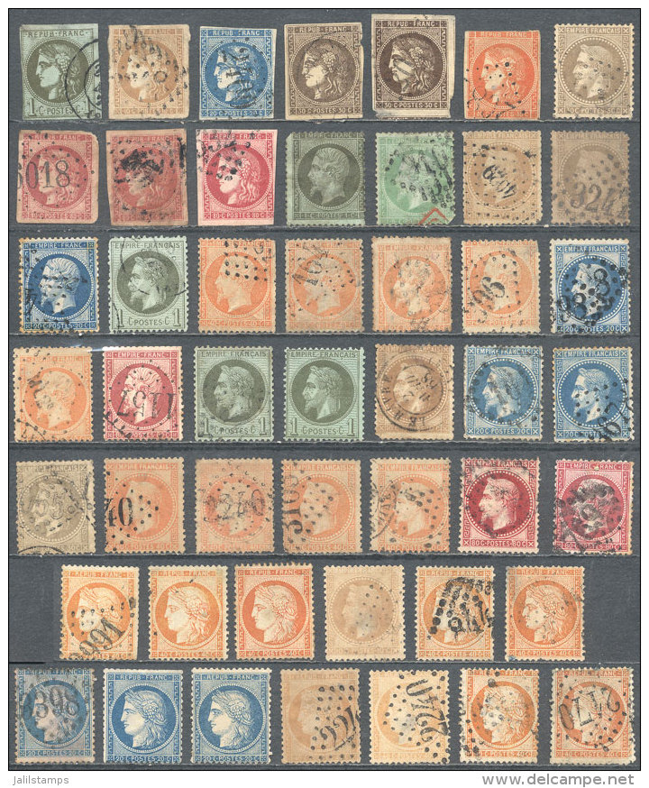 Lot Of Old Stamps WITH DEFECTS, Yvert Catalog Value Approximately Euros 1,500, Good Opportunity! - Other & Unclassified