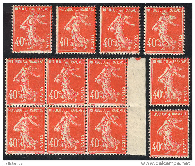 Yvert 194, 12 MNH Examples, Excellent Quality, Catalog Value Euros 72. - Andere & Zonder Classificatie