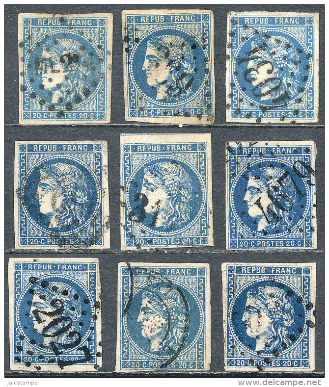 Yvert 45 + Similar Values, Interesting Lot Of 9 Used Examples, Almost All Of Fine Quality, Interesting! - Other & Unclassified