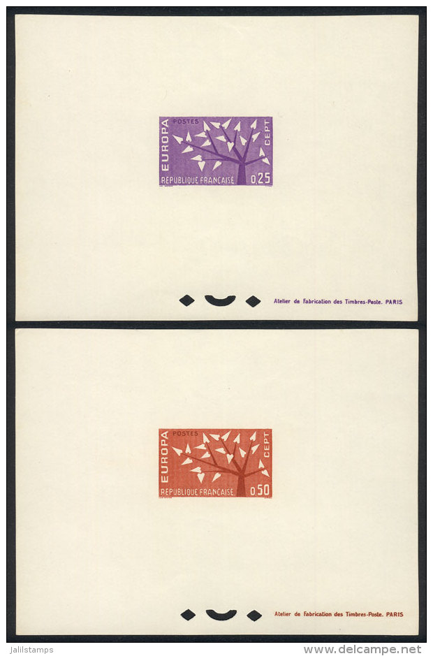 Yv.1358/9, 1962 Topic Europa, Set Of 2 DELUXE PROOFS, Excellent Quality! - Andere & Zonder Classificatie