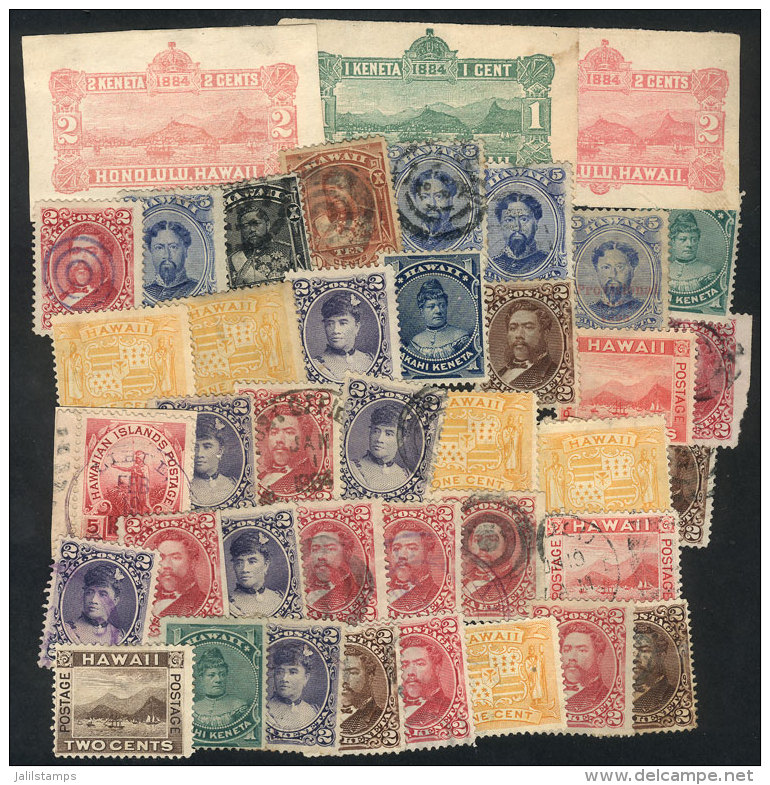 Lot Of Old Stamps, Interesting, With Some Good Cancels, Low Start! - Hawaï