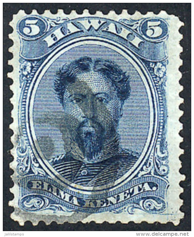 Sc.32, 1864 5c. Blue, Used, Fine To VF Quality! - Hawaii