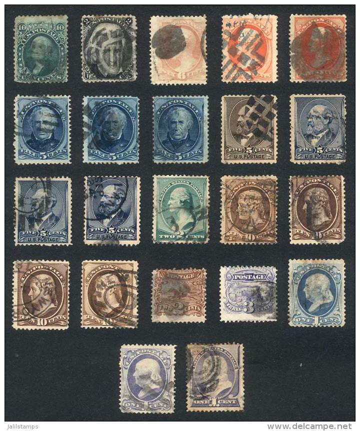 Lot Of Old Used Stamps, Scott Catalog Value Over US$400, Fine To Very Fine Quality, With Some Very Interesting Mute... - Other & Unclassified