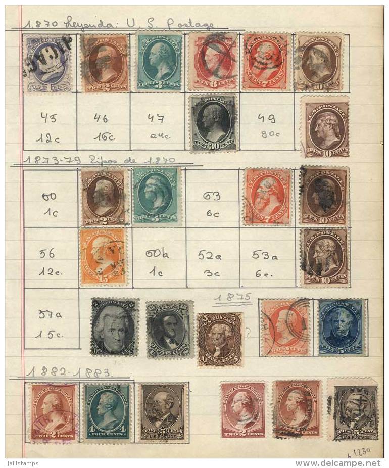 Old Collection On Ring-binder Pages (1860 To 1960), With Many Good Used Stamps, And Nice Cancels. General Quality... - Sammlungen