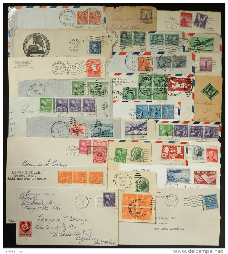 37 Covers Used In Varied Periods, Some With Interesting Postages And Postmarks, Mixed Quality (some With Defects),... - Poststempel