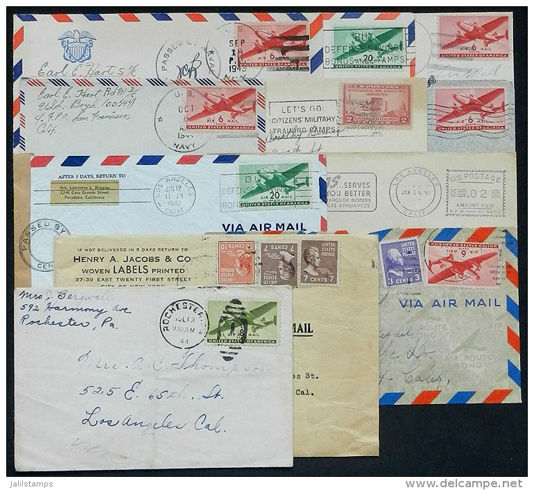 11 Covers Used Between 1929 And 1944, Many Sent By Soldiers At The War Front, Very Interesting! - Marcofilia