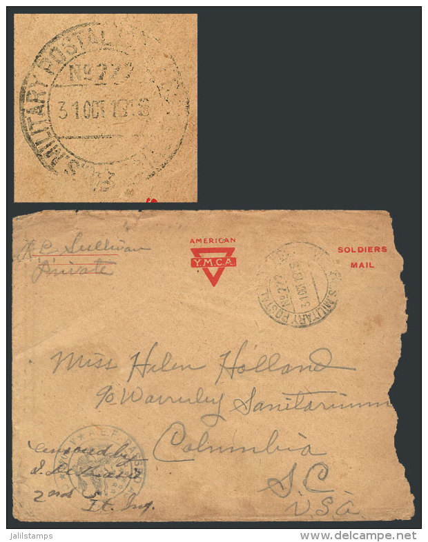 Envelope For Soldiers Mail Sent To Columbia On 31/OC/1916 With Interesting Markings! - Postal History