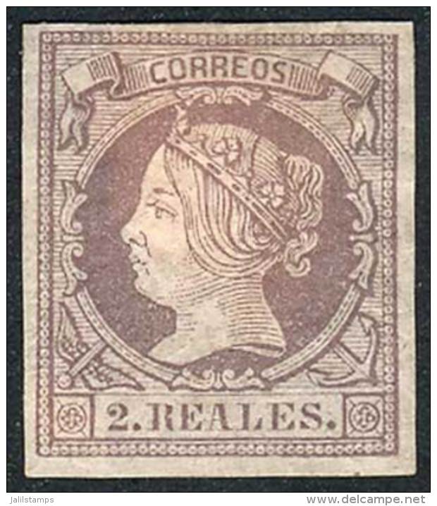 Yv.52 (Sc.54), 1860/1 2R. Lilac Onpurplish Paper, Mint With Part Original Gum (with Old Hinge Remnants), Very Nice... - Other & Unclassified