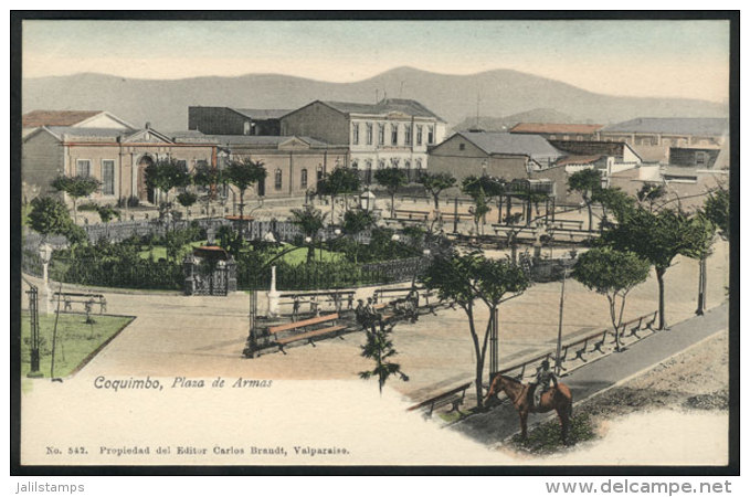 COQUIMBO: Plaza De Armas, Editor Carlos Brandt, Circa 1904, VF Quality! - Chili
