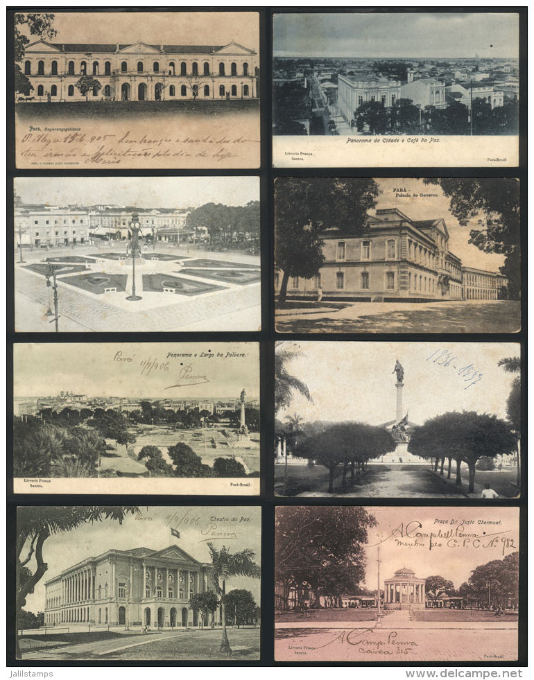 PAR&Aacute;: 8 Postcards With Good Views, Almost All Sent To Rio De Janeiro Between 1905/36, Several With Minor... - Other & Unclassified