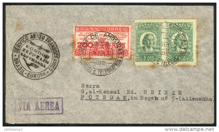 Airmail Cover Posted From Sao Paulo To Germany On 18/NO/1936, Franked With 4,200Rs., Interesting! - Other & Unclassified